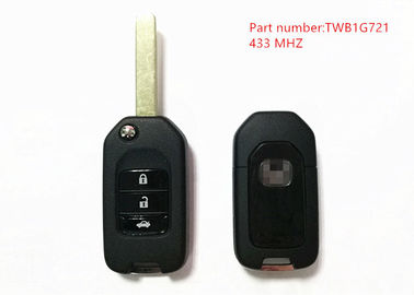 부품 번호 TWB1G721 칩 47를 가진 3개의 단추 혼다 먼 열쇠 433Mhz를 검게 하십시오