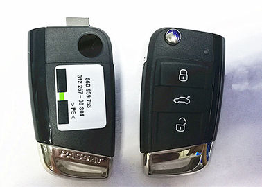3개의 단추 VW Passat 차 먼 열쇠, VW가 중요한 Fob 상자를 튀기는 56D 959 752를 검게 하십시오